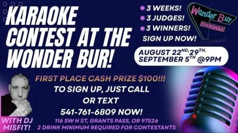 Karaoke Contest at The Wonder Bur!