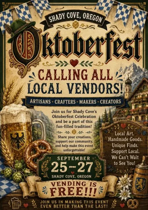 Shady Cove Oktoberfest - Local Vendor Call
