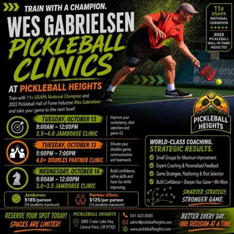 Wes Gabrielsen Pickleball Clinics